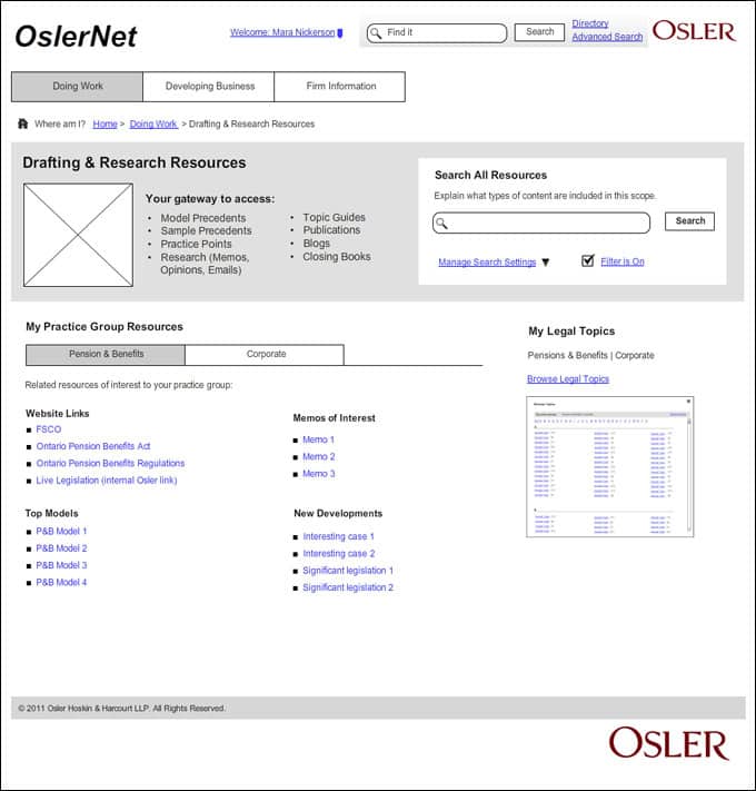 Osler Portal - Home Page