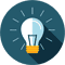 Light bulb icon representing design thinking.