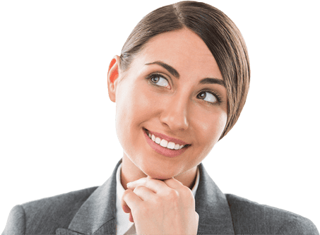 A woman's face looks towards the advantages provided by V51 in SharePoint consulting.